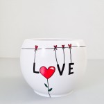 Lonec Bali z ročno poslikavo Ljubezen - 13 cm